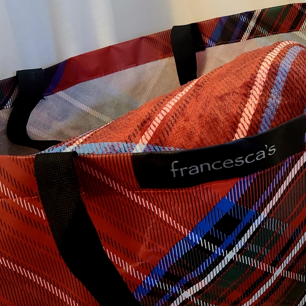 Francesca's Velvet Sherpa Blanket and Tote Set